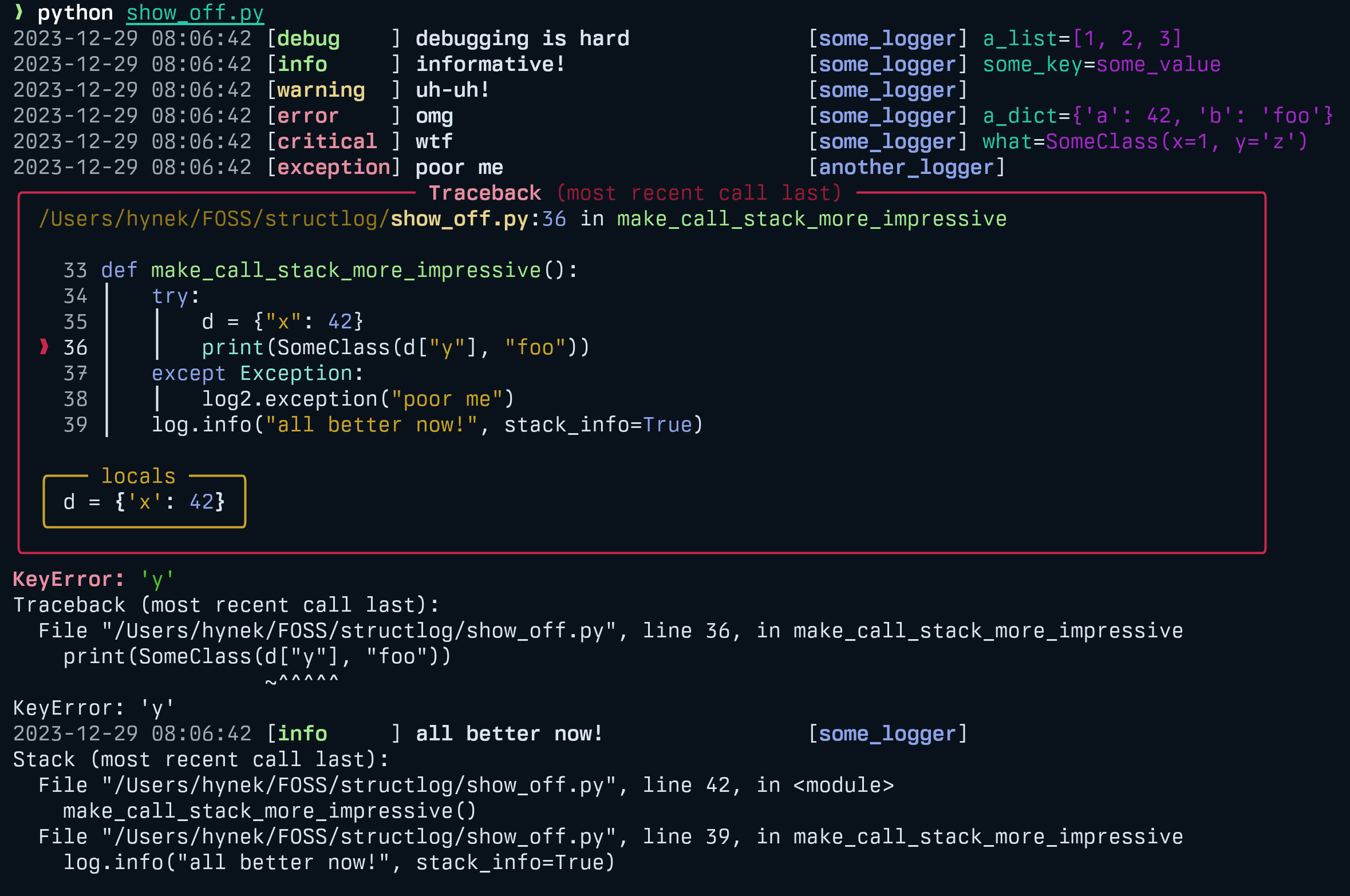 structlog